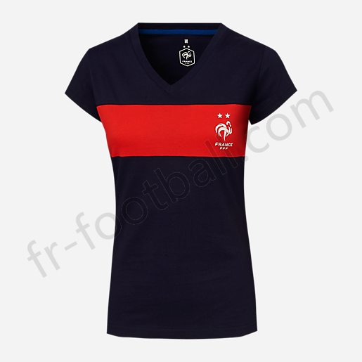 T-shirt manches courtes femme France FFF BLEU-FFF Vente en ligne - -0