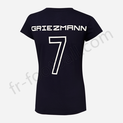 T-shirt manches courtes femme Stripe Griezmann FFF BLEU-FFF Vente en ligne - -1