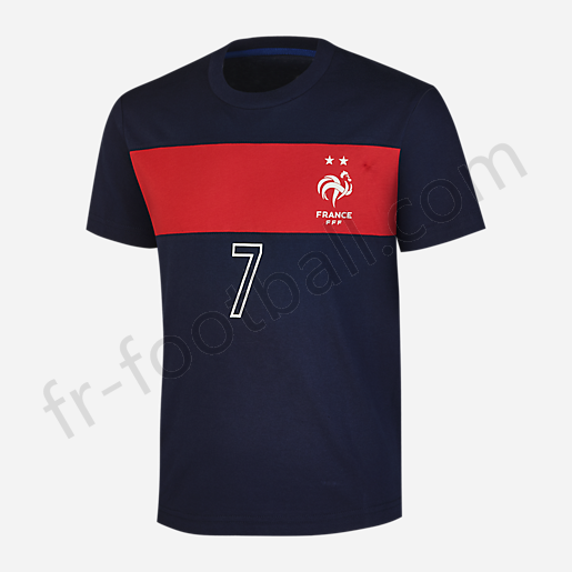 T-shirt manches courtes enfant Stripe Griezmann FFF BLEU-FFF Vente en ligne - -1