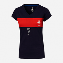 T-shirt manches courtes femme Stripe Griezmann FFF BLEU-FFF Vente en ligne